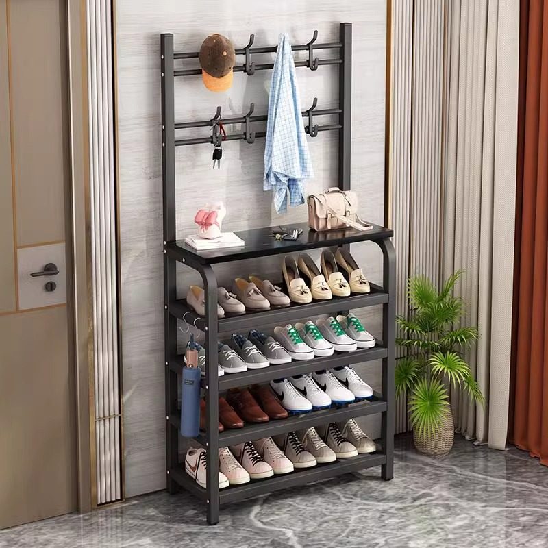 鞋架简易多层家用鞋帽架宿舍挂衣架卧室门口收纳置物架子可移动