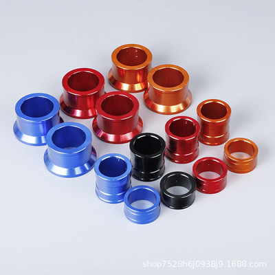 越野摩托车CR125/250R CRF250/450/X/R改装铝合金CNC前后轮毂隔套