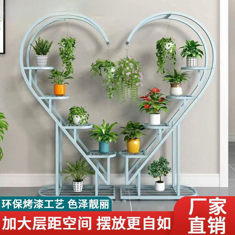 绿萝花架置物架室外铁艺花架子室内客厅落地式多层阳台花盆挂架