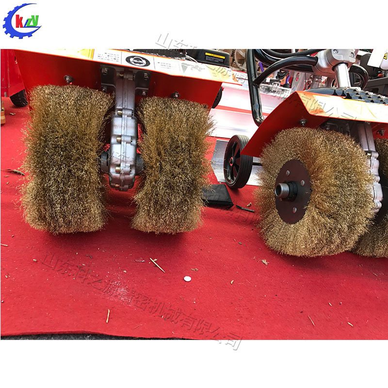 钢结构楼板生锈打磨机手推式钢丝刷除锈设备彩钢瓦脚手架除锈机