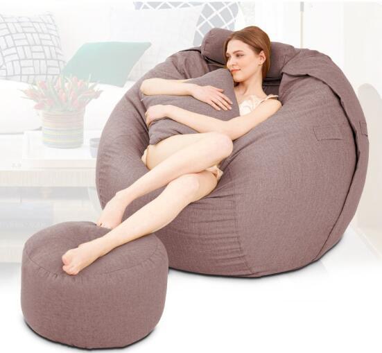 布艺简约单人创意懒人沙发休闲娱乐沙发bean bag 大豆袋沙发床