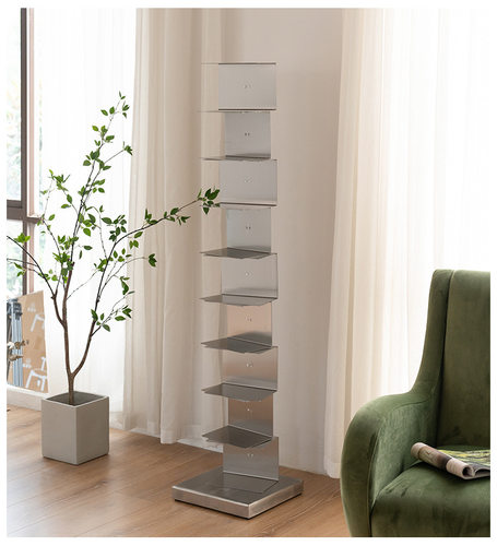 书架落地多层不锈钢金属收纳架家用客厅铁艺简易储物架子置物架