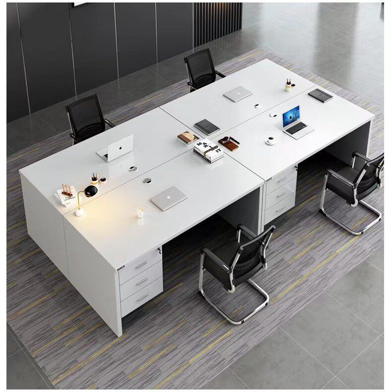 办公桌子办公室单人台式电脑桌员工桌职员桌椅带抽屉锁现代可拆卸