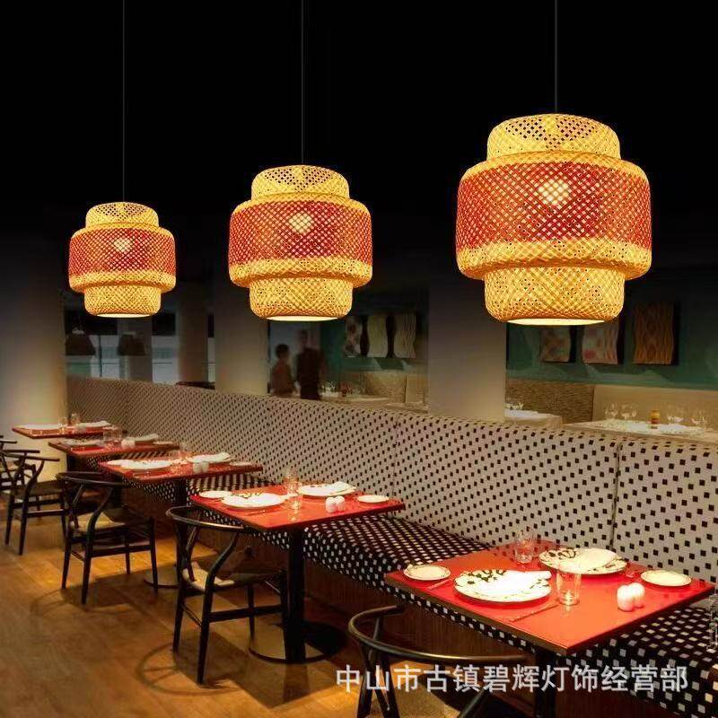 中式婚庆新中式婚礼婚庆道具竹编灯笼竹子灯笼灯罩吊灯饭店餐厅灯