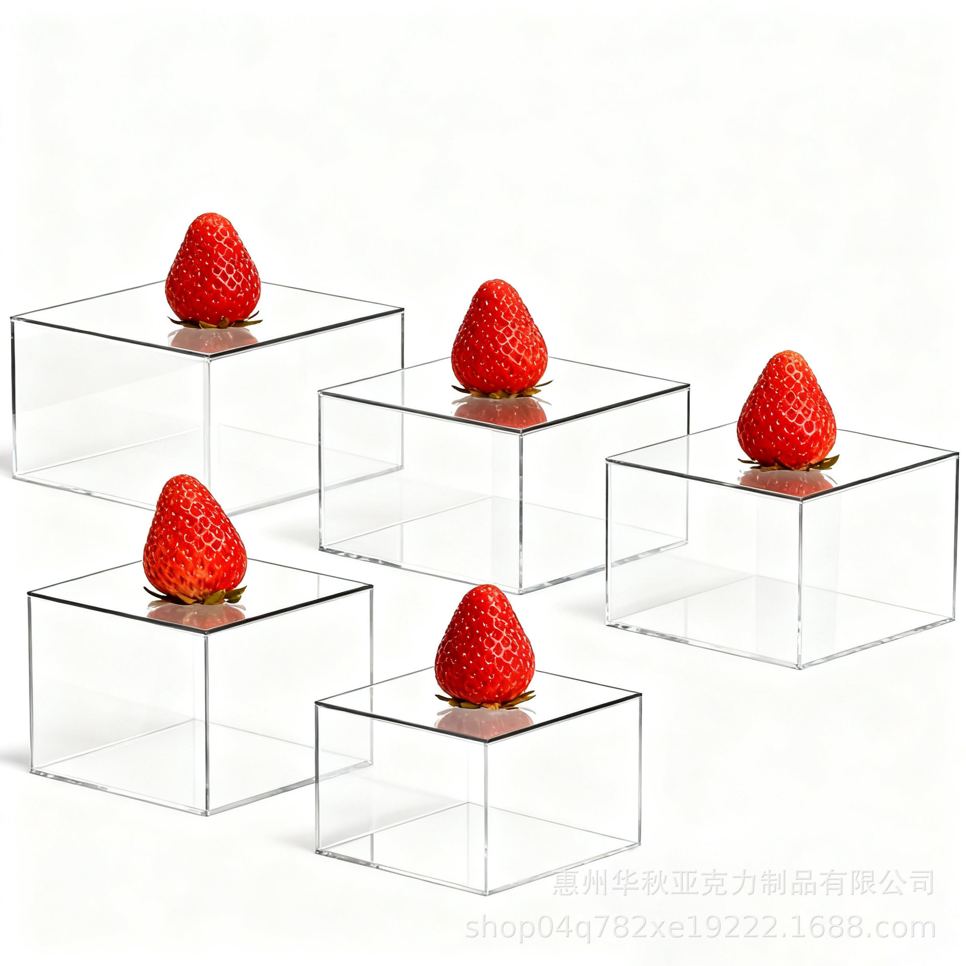亚克力五面透明展示盒 手办 / 珠宝 / 美食陈列神器 防尘高透展示