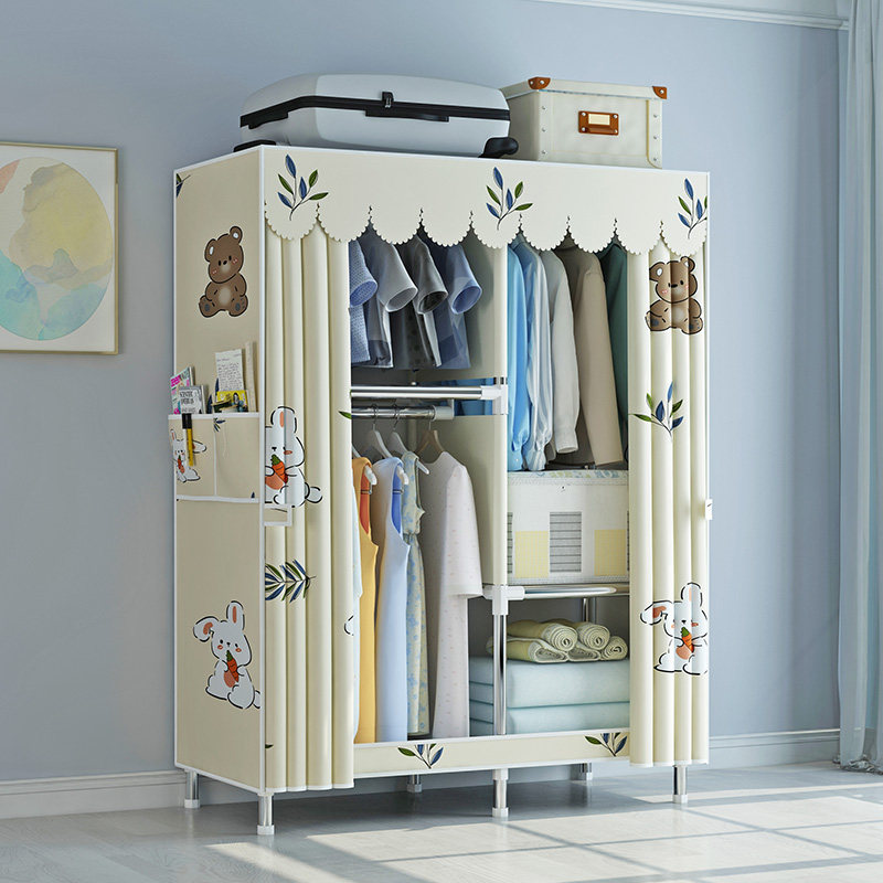 落地带防尘罩多功能衣帽架