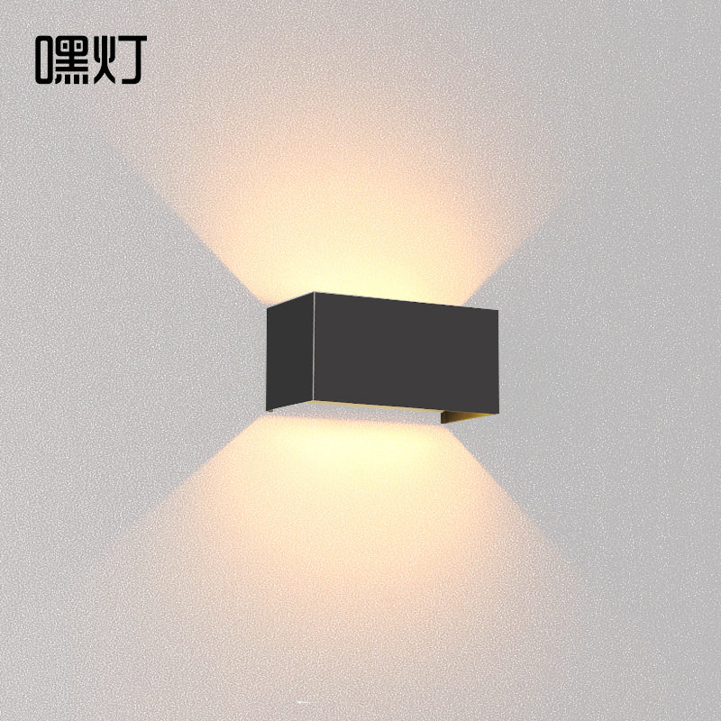 户外壁灯防水现代简约客厅超亮led调光上下双头室外楼梯过道阳台图片