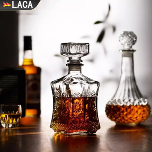 德国玻璃家用酒壶白酒储酒瓶密封保存高端创意红酒醒酒器密封储存