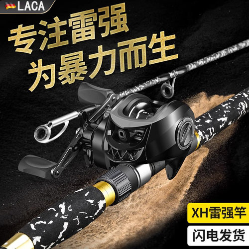 德国进口雷强竿打黑专用套装远投