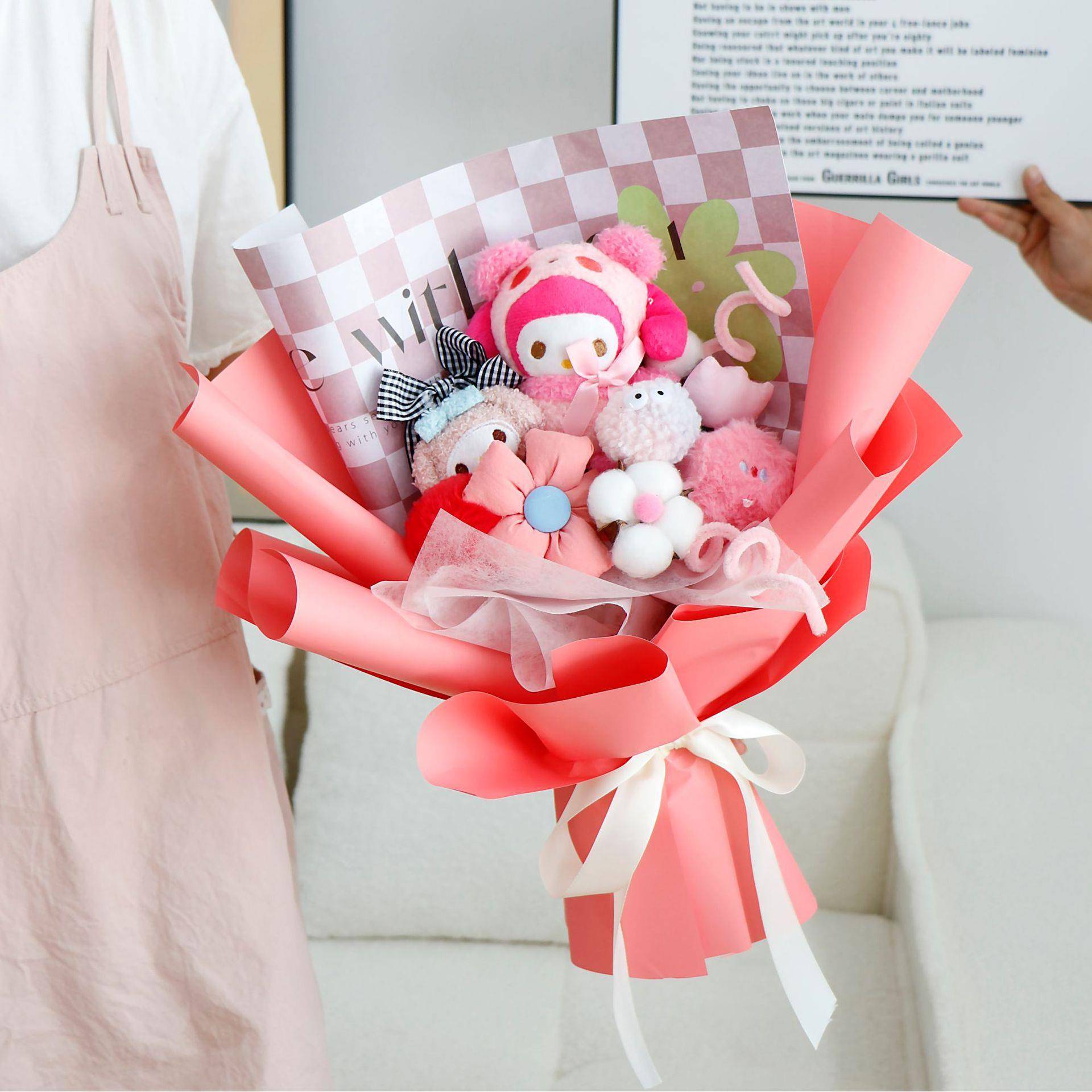 生日礼物女生库洛米玩偶花束玉桂狗公仔送给女朋友闺蜜毕业礼品