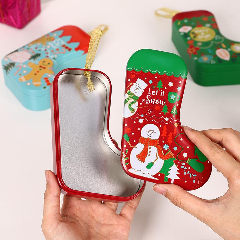 跨境新款圣诞袜毛毡布圣诞老人礼物盒壁炉挂件圣诞装饰品装饰挂件