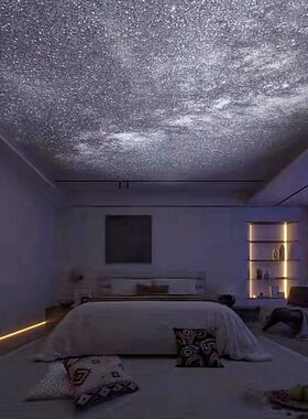 梦幻星空顶天花板卧室房间壁纸