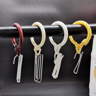 轨艺新款45mm罗马杆挂环窗帘轨道杆万向塑料吊环浴帘纱窗拉环滑轮