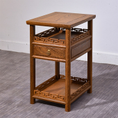 实木小方桌沙发边几角几 简约迷你双层中式 红木家具 鸡翅木小茶几