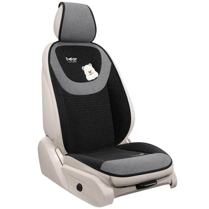 全车五座四季亚麻汽车坐垫半包围坐垫套座套耐磨耐用简约汽车坐垫