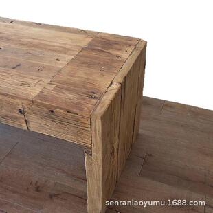 老榆木门板桌风化木茶桌茶台民宿客栈老门板茶台餐桌家用喝茶桌