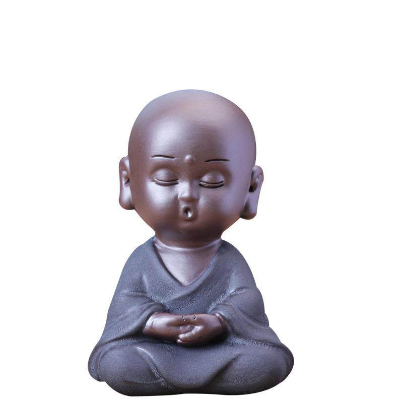 精品紫砂四不小和尚可养茶宠茶盘配件陶瓷禅意人物小沙弥家居摆件,橡塑材料及制品,工业陶瓷,淘宝优惠券,粉丝福利购,淘宝优惠卷
