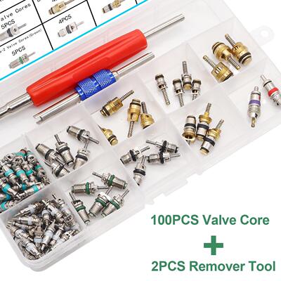 40PCS空调气门芯套件汽车配件A/CR12R134a制冷带拆卸工具310pcs