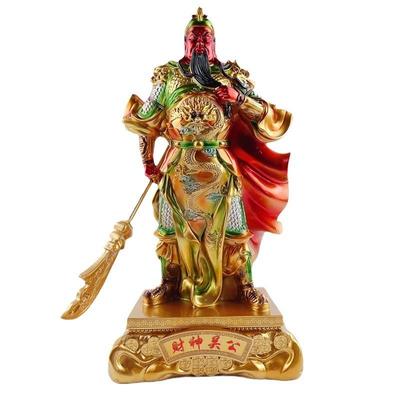 树脂仿彩铜财神关公关帝圣君武财神关羽摆件创意店铺公司开业礼品