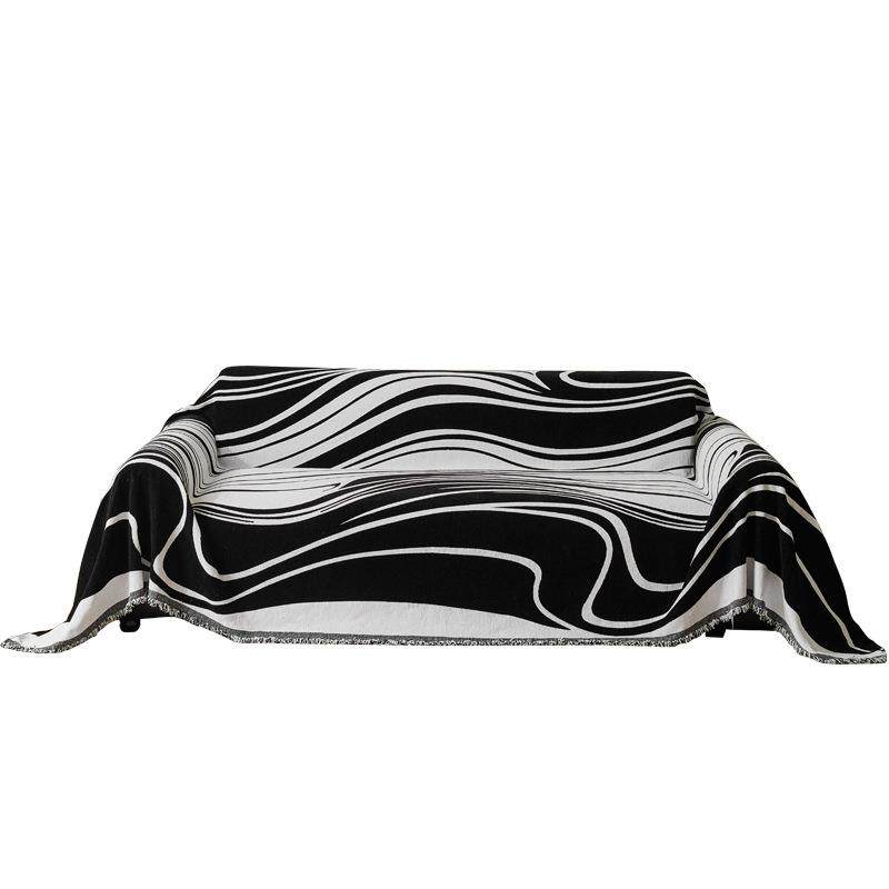 现代简约轻奢条纹四季雪尼尔全包防滑一片式沙发巾盖布套罩沙发毯,居家布艺,沙发套,淘宝优惠券,粉丝福利购,淘宝优惠卷