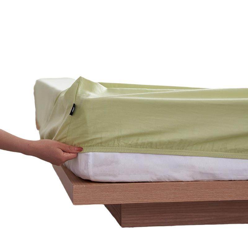 大雁纹长绒棉纯色单品床笠单件床单纯全棉被套枕套席梦思保护