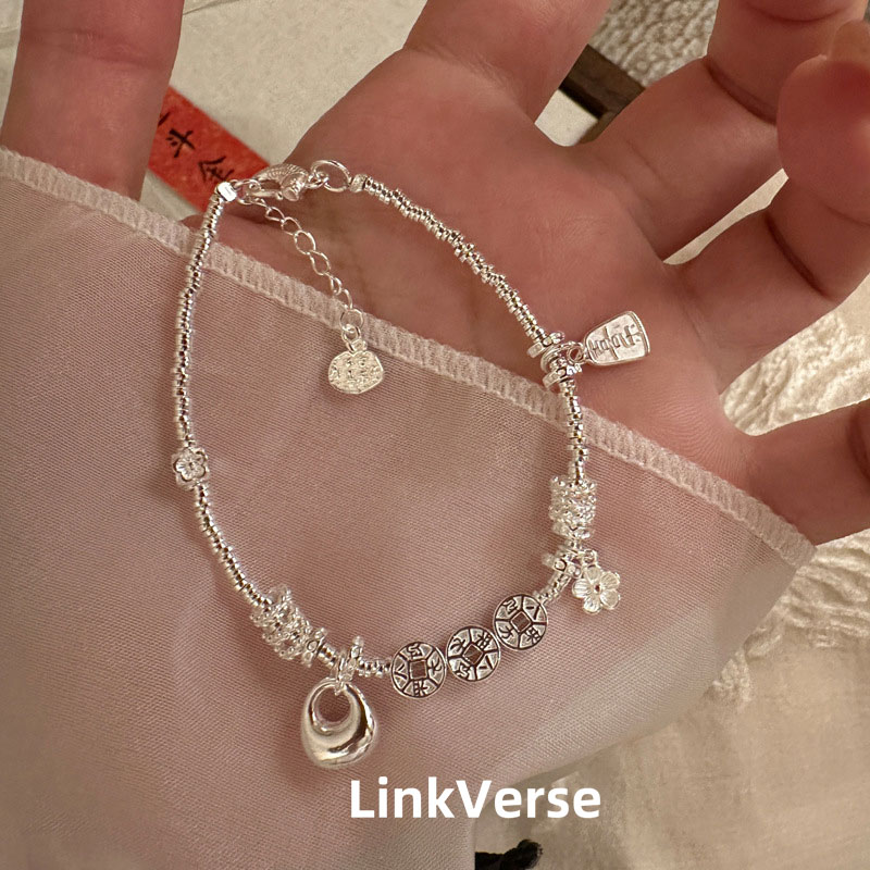 纯银八方来财小胖坨盘缠银手链
