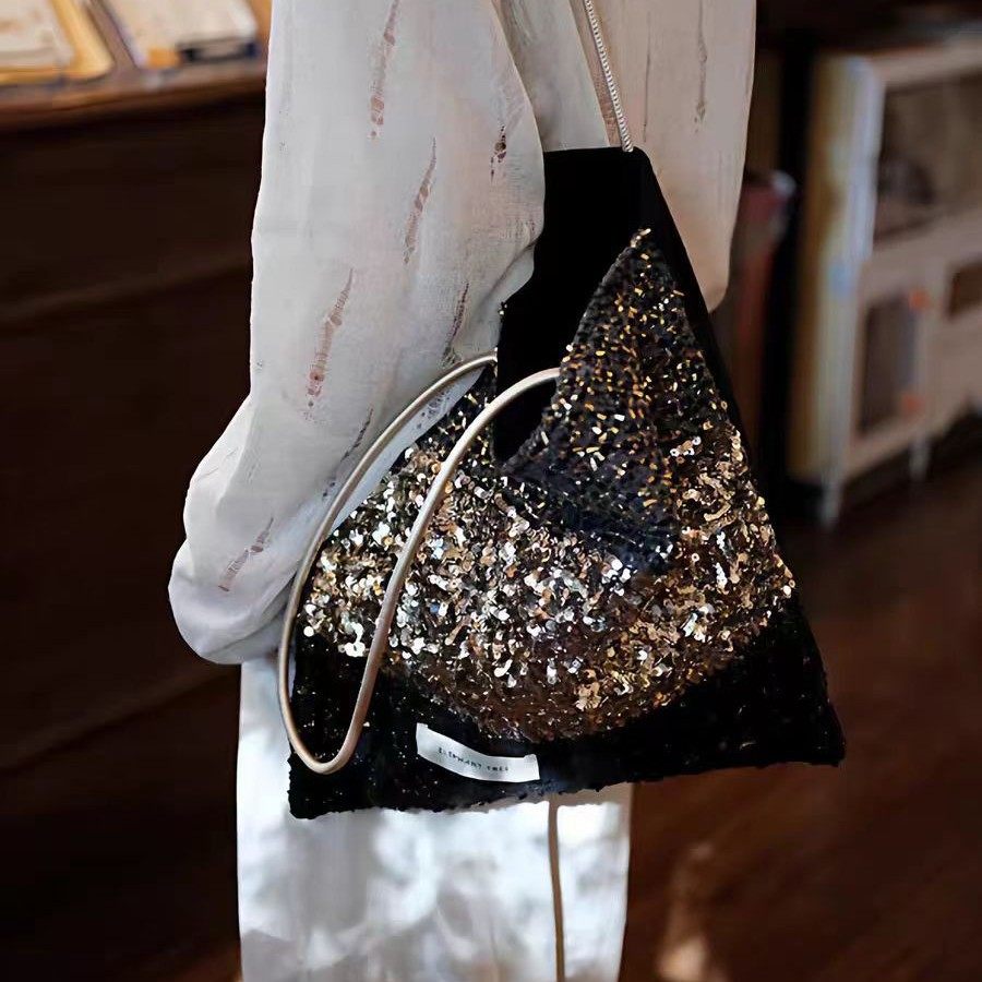 小众高级单肩包帆布包包包休闲布袋通勤复古女包亮片秋冬托特包,箱包皮具/热销女包/男包,通用款女包,淘宝优惠券,粉丝福利购,淘宝优惠卷