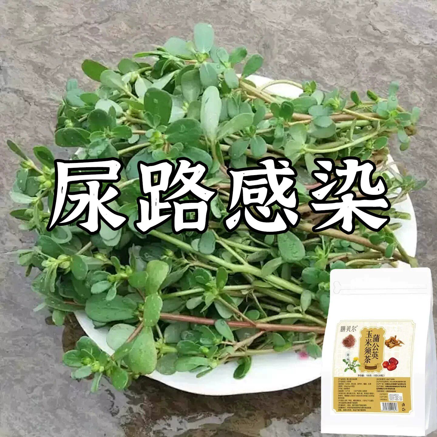 尿路感染尿道炎男女尿濒尿急尿尽小便刺痛专用中草的蒲公英茶