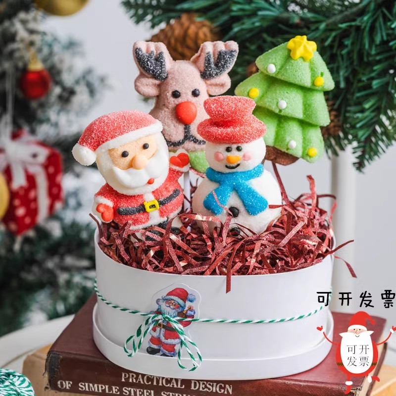 圣诞节老人雪人麋鹿棉花糖35g