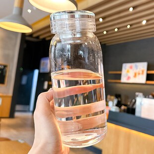 透明玻璃杯泡茶便携耐高温水杯男女F士高档高颜值带盖外带车载杯