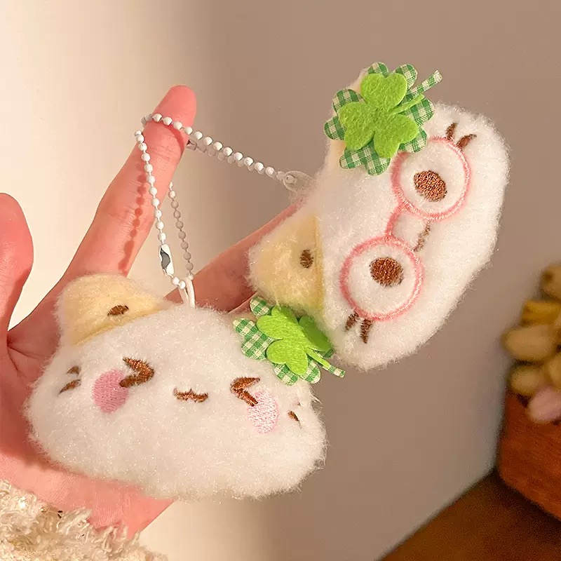 可爱小猫毛绒公仔钥匙扣挂件