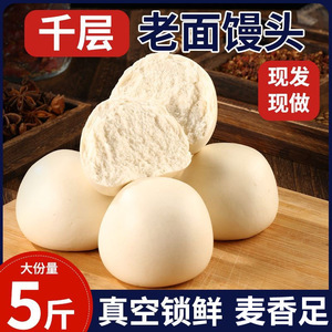 山东老面大馒头戗面馍馍杂粮包子方便面食呛面饽馍馍儿童营养早餐
