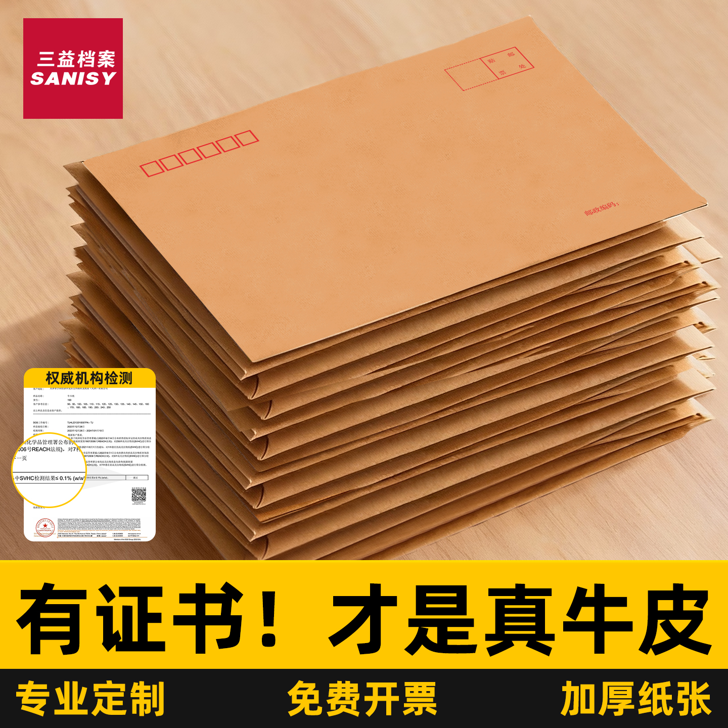 100个信封牛皮纸大号加厚信封信纸A4大小可装现金9号工资袋黄色牛皮纸文件资料袋1999创意复古定制定做印logo