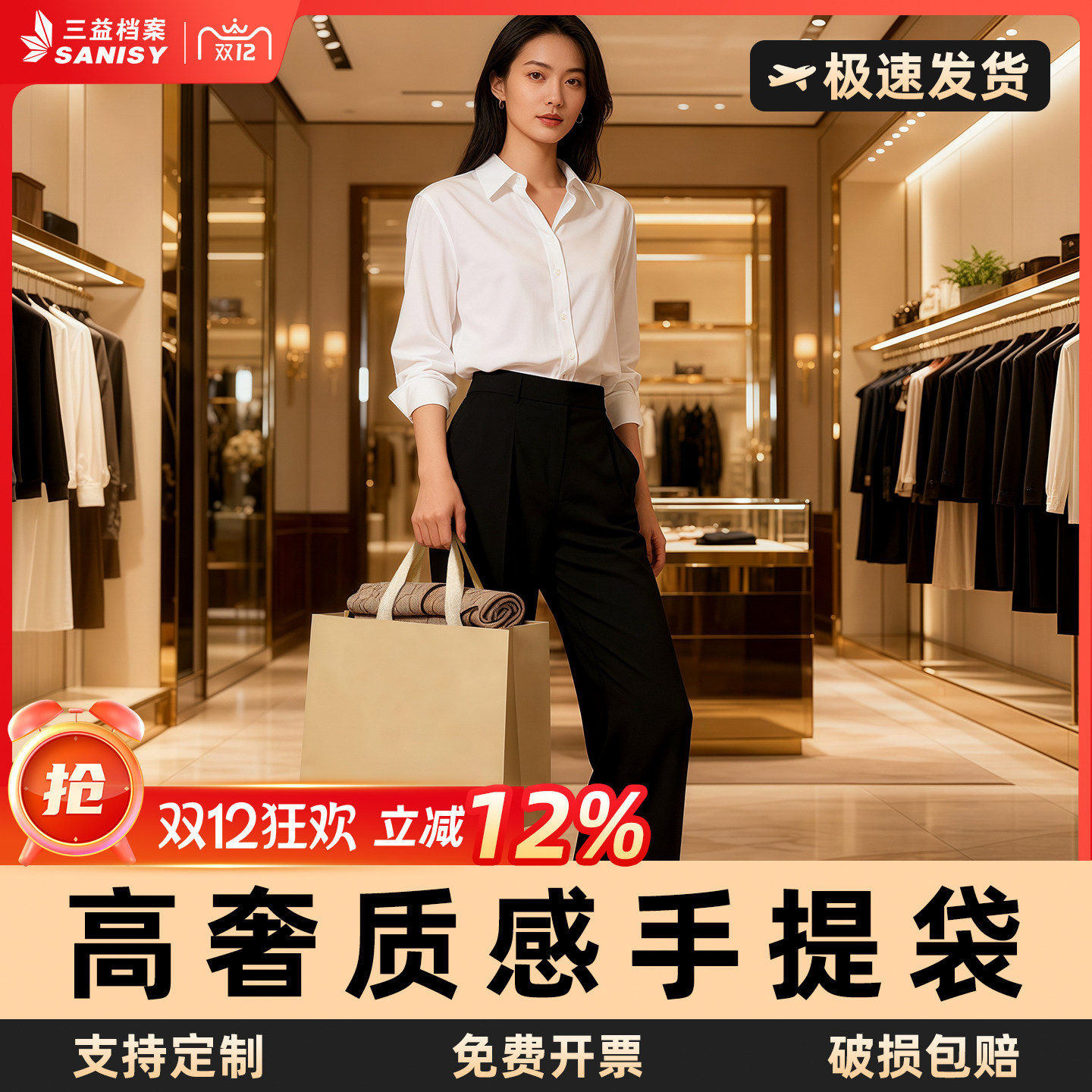 牛皮纸袋手提袋礼品袋加厚大号服装包装高档奖品订制定做印刷logo