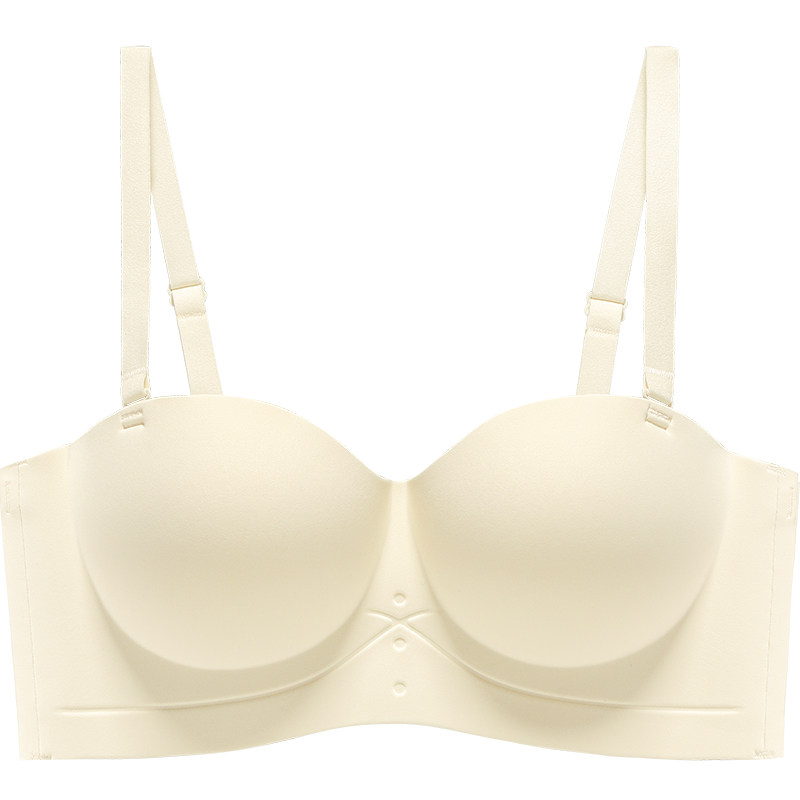 无痕内衣女小胸聚拢显大薄款无肩带收副乳防下垂无钢圈文胸罩夏季