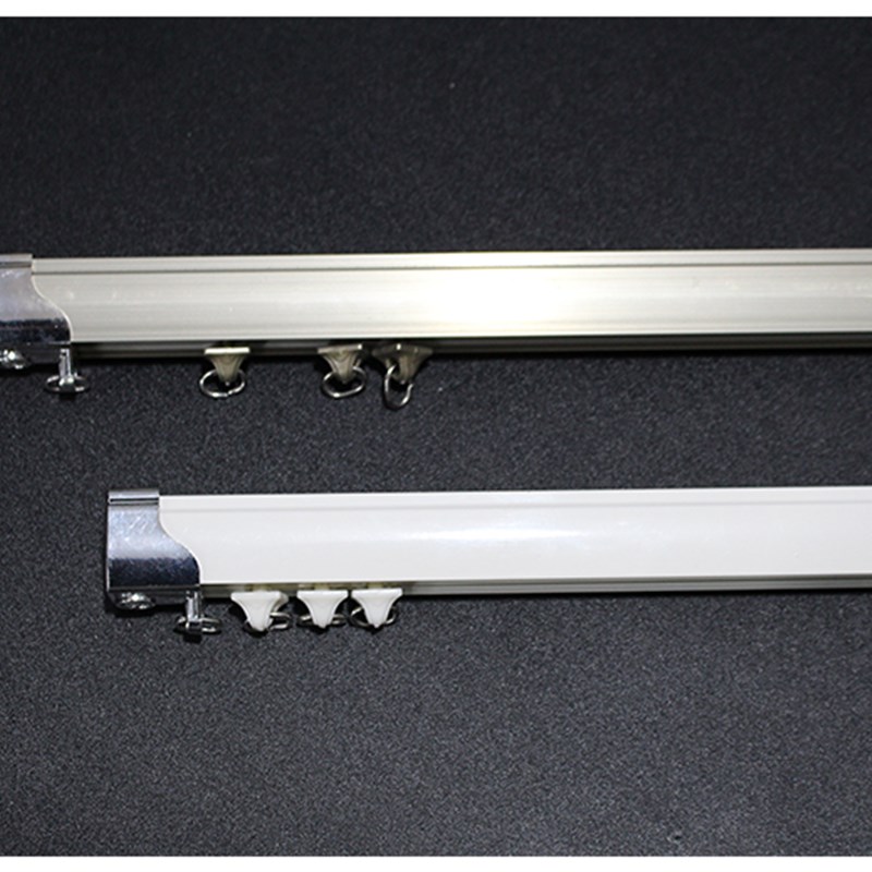 苏州吉初加厚铝合金窗帘轨道直轨滑轨导轨窗帘S杆单轨双轨道顶装