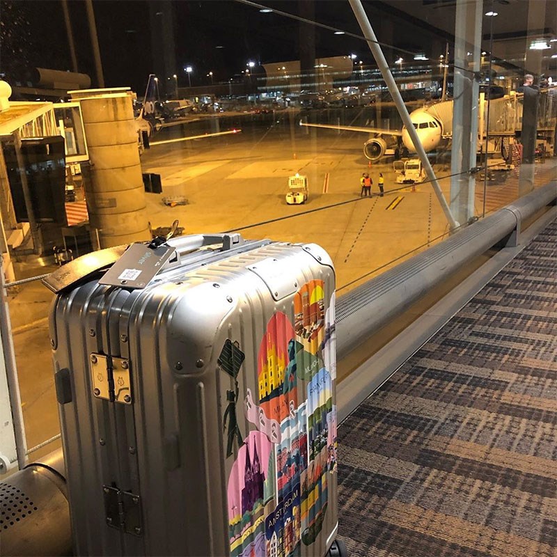 复古城市建筑地标系列日默瓦旅行箱贴纸个性欧美怀U旧文艺贴画防