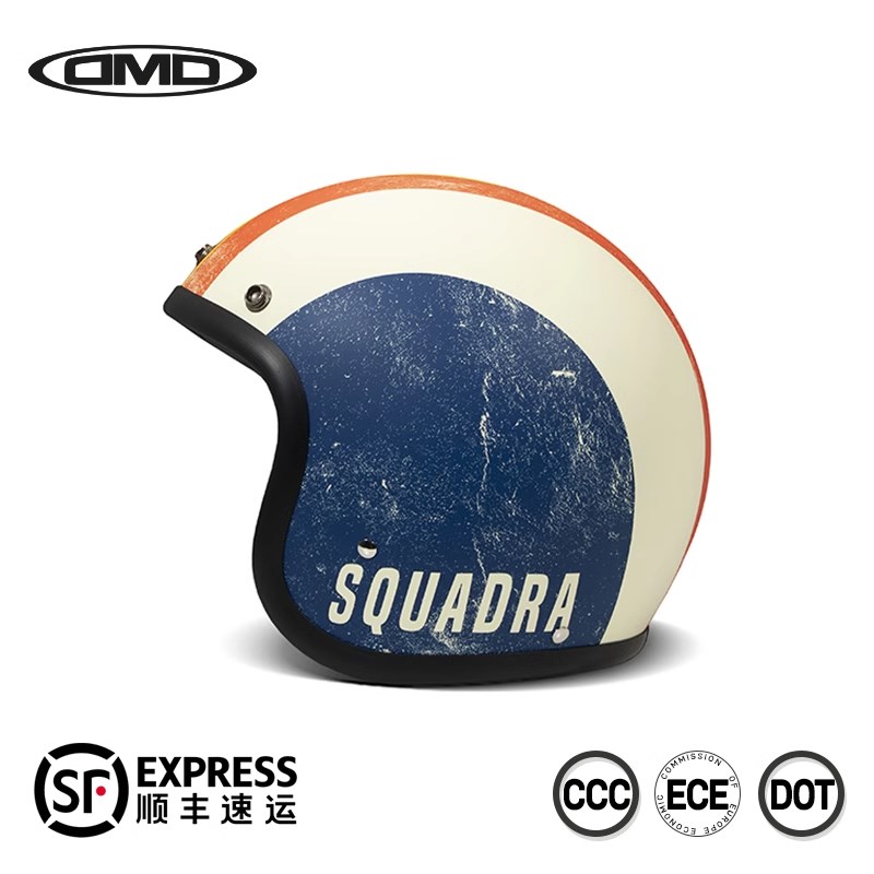 意大利DMD复古半盔四分之三头盔C女摩托车夏季巡航通勤骑行半盔男