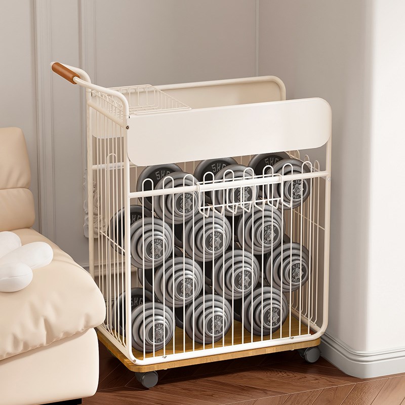 家用可移动健身运动器材夹缝推z车置物架 瑜伽垫泡沫轴哑铃收纳筐