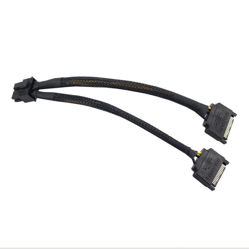 SATA转8Pini 电源SATA转显卡6P 转接线 6针 8针PCI-E 显卡供电接