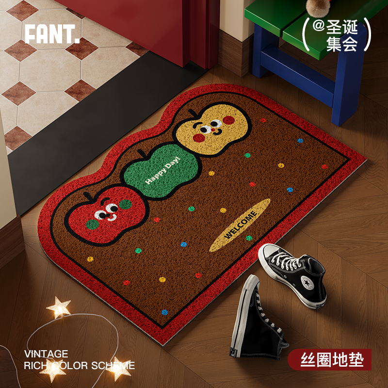 圣诞新年氛围丝圈入户地垫