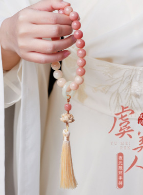 欧洲站白玉菩提根手串手持女绕指柔男盘玩手把件菩提子文玩手链念