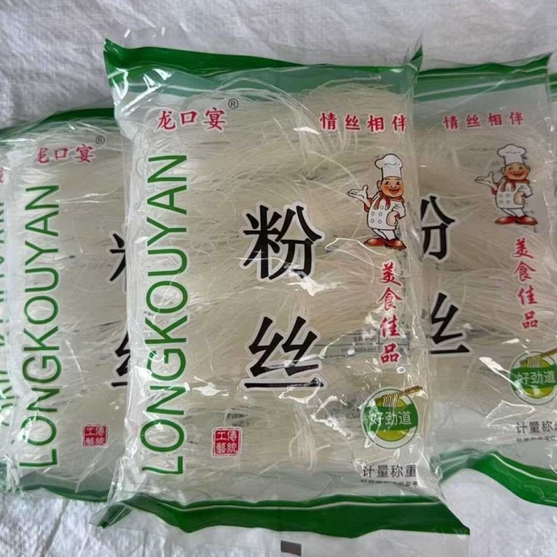 龙口宴粉丝厂家正宗工艺速食火锅商用烤生蚝花甲凉拌扇贝袋装批发