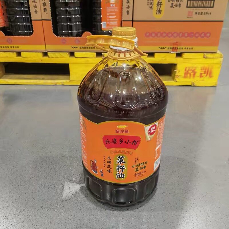 山姆金龙鱼外婆乡小榨零反土榨风味菜籽油6升整桶代购官方旗舰店