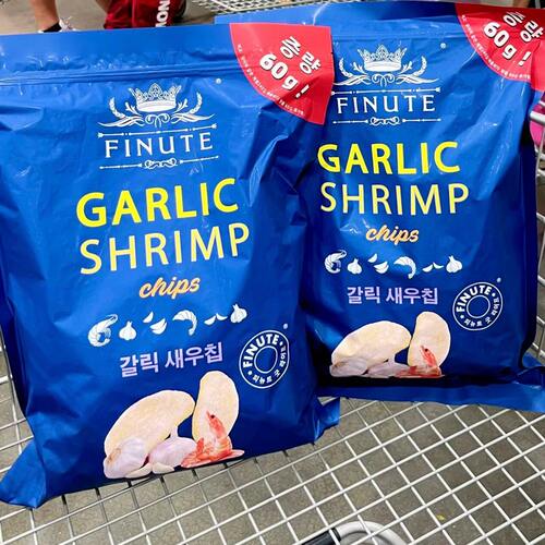 山姆蒜味虾片韩国进口大包装追剧聚会解馋零食正品代购官方旗舰店