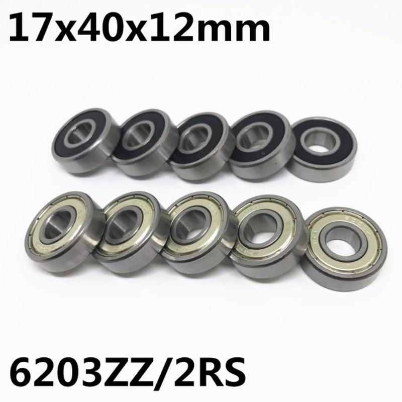 10pcs 6203ZZ 6203-2RS ball bearing 17x40x12 mm deep groove b
