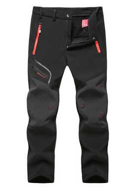 Winter Hiking Pants Men Stretch Softshell Fleece Fishing Pan