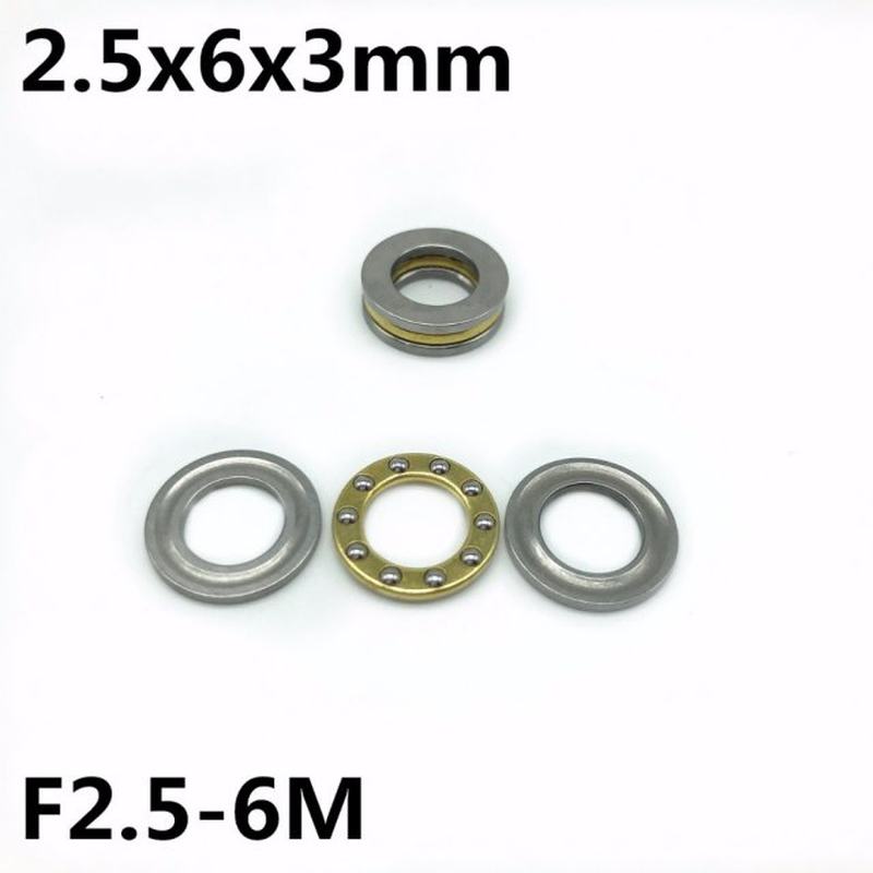 10Pcs F2.5-6M 2.5x6x3 mm Axial Ball Thrust Bearing plane thr