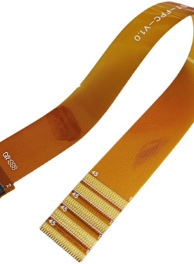 新品0.3间距测试排线黄色13/25/31/39/45pin芯btb带zif连接器延长