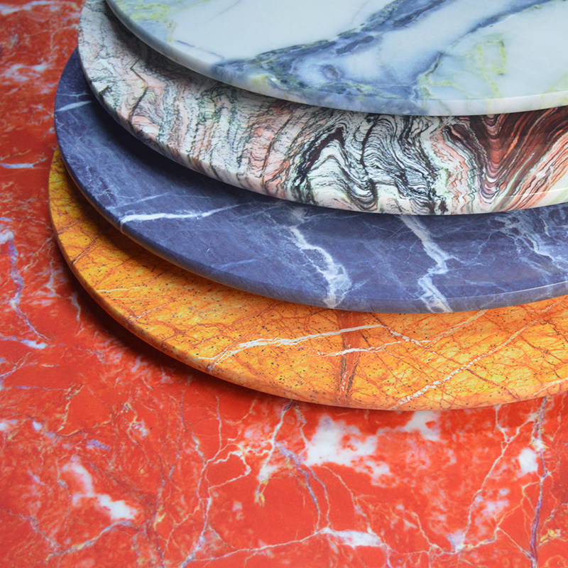 人造大理石台面吧台茶几桌面酒柜鞋柜面雨林咖大花绿花纹定做订制